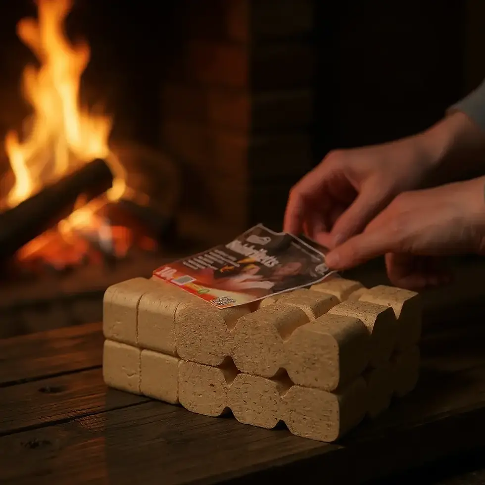 Miniature : Pack Briquette de bois compressé 10kg : Hêtre pour feu jour et nuit