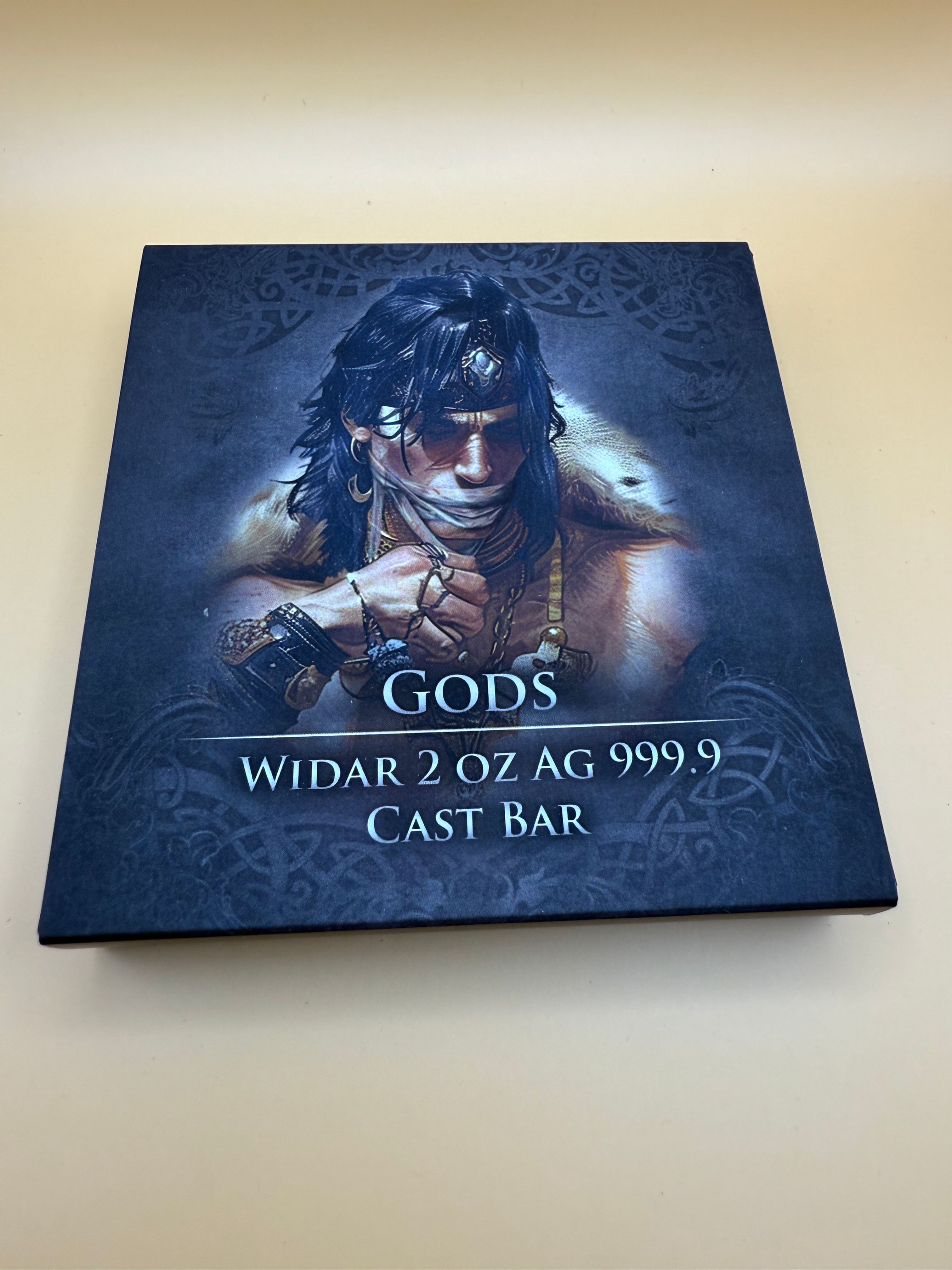 Сребърно кюлче Germania Mint: Widar (Gods) – 2 oz .9999