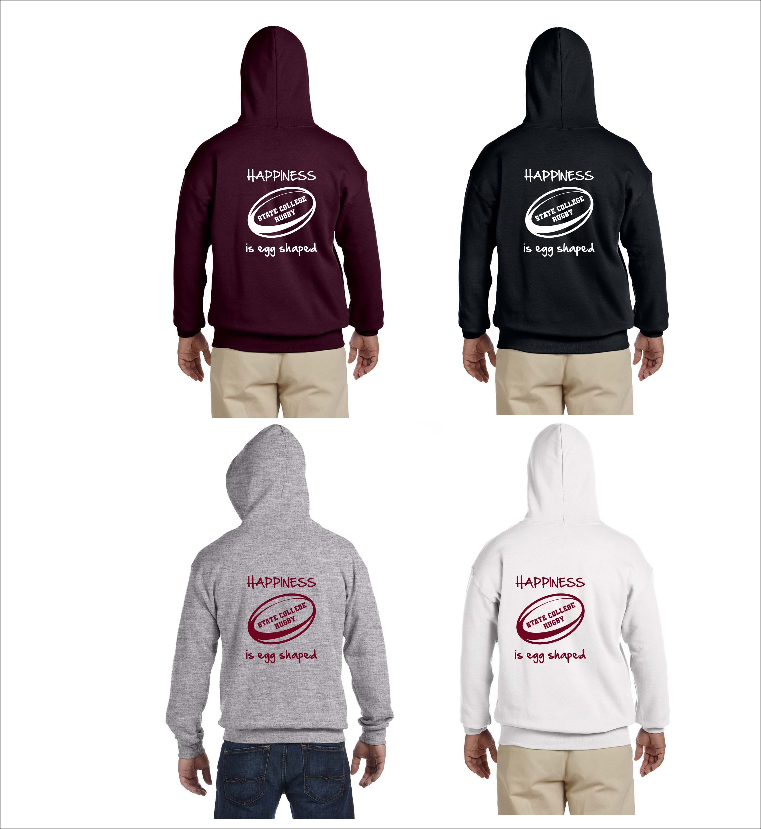 Happiness is egg shaped hoodie