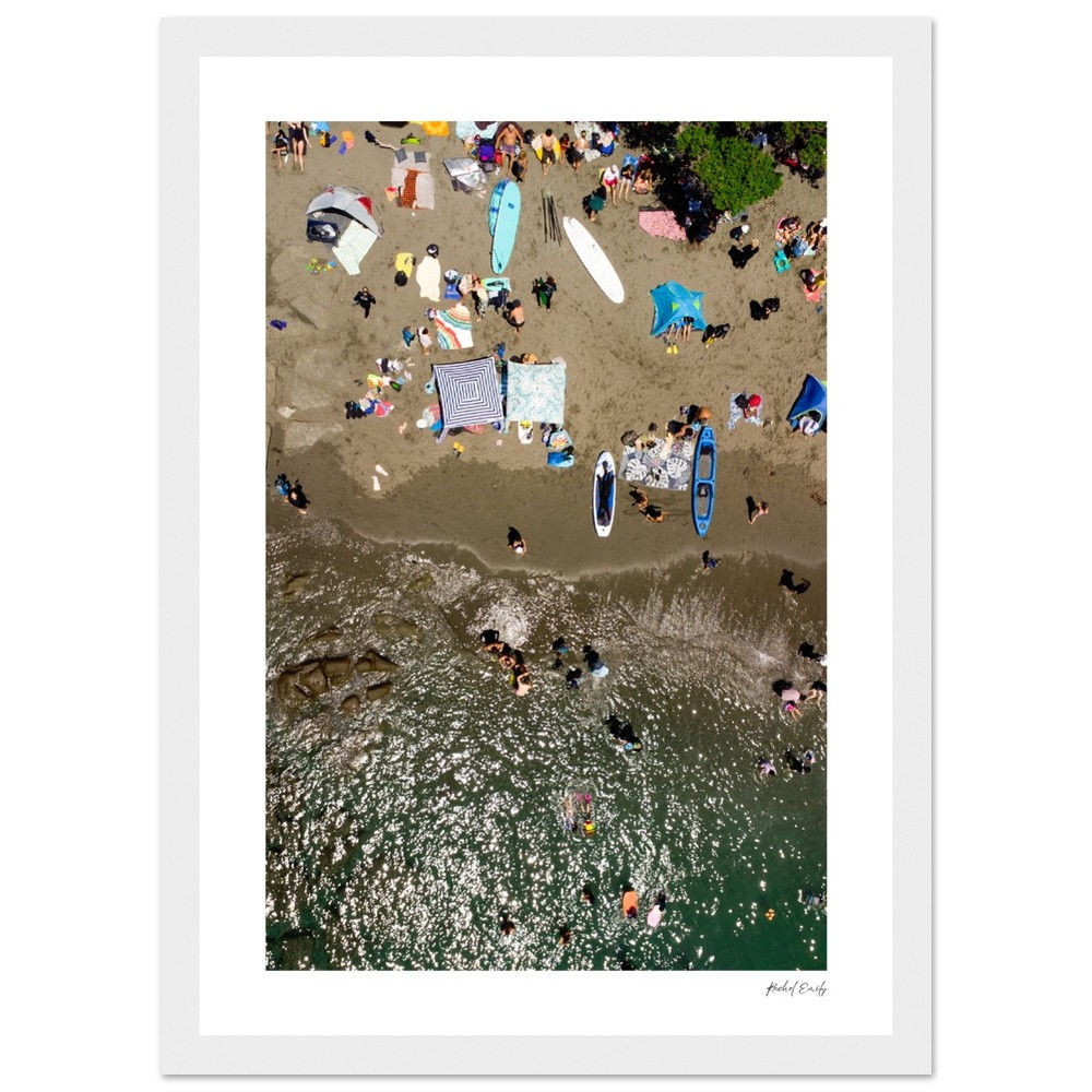 Classic Semi-Glossy Paper Wooden Framed Poster - Shore Perspective