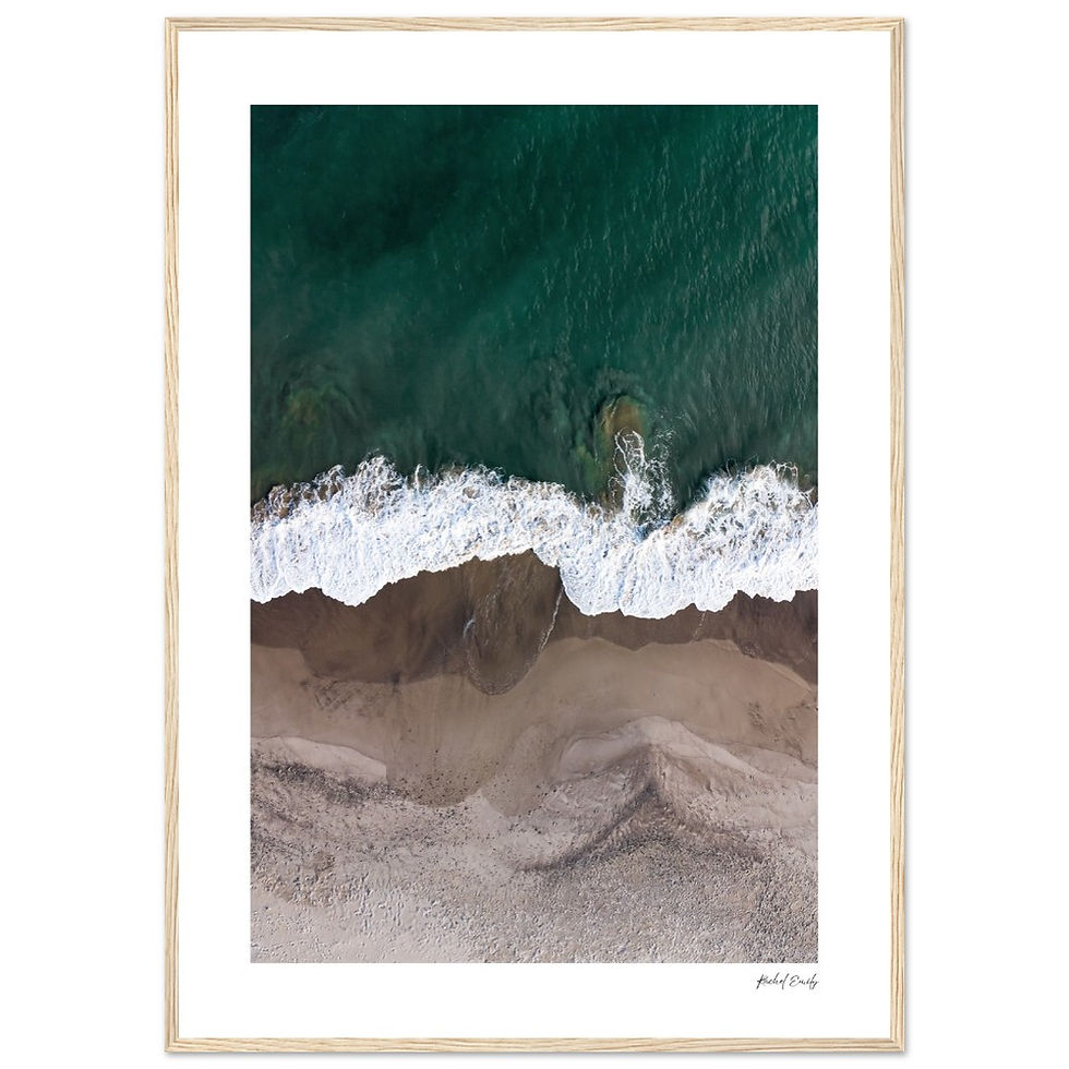Thumbnail: Classic Semi-Glossy Paper Wooden Framed Poster - Tidal Texture