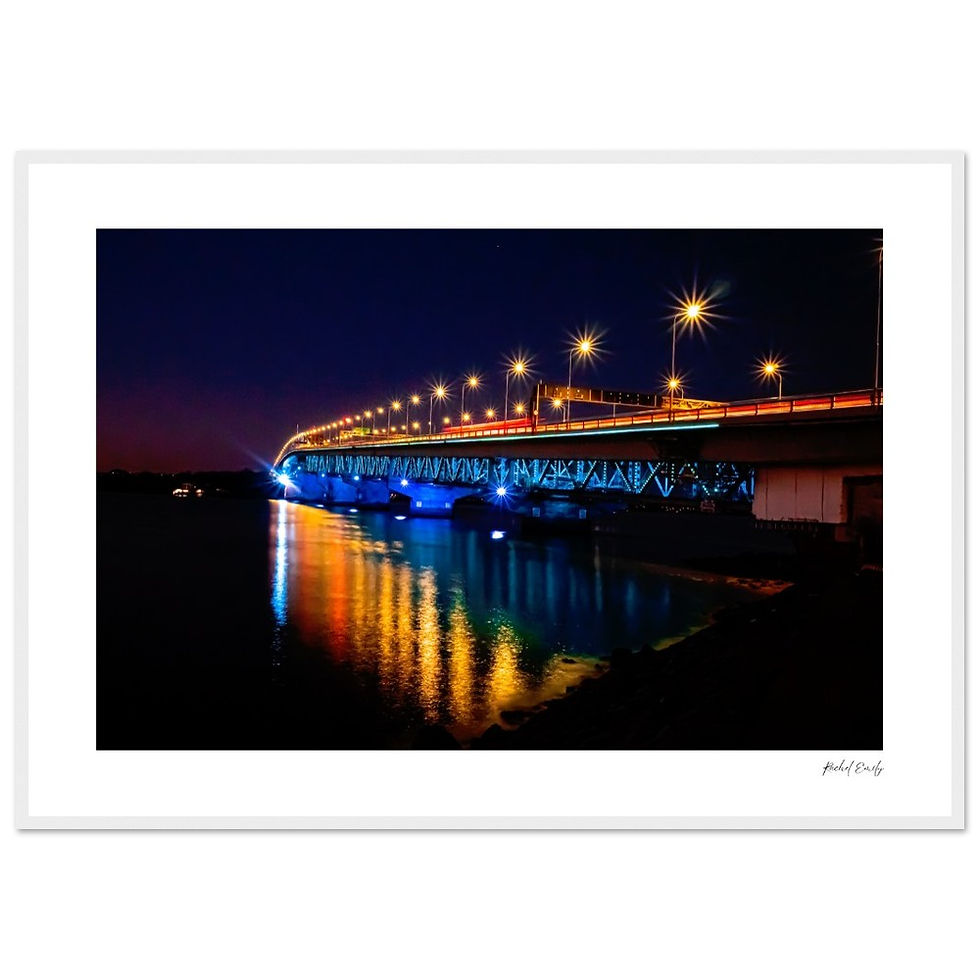 Thumbnail: Classic Semi-Glossy Paper Wooden Framed Poster - Colours of the Night