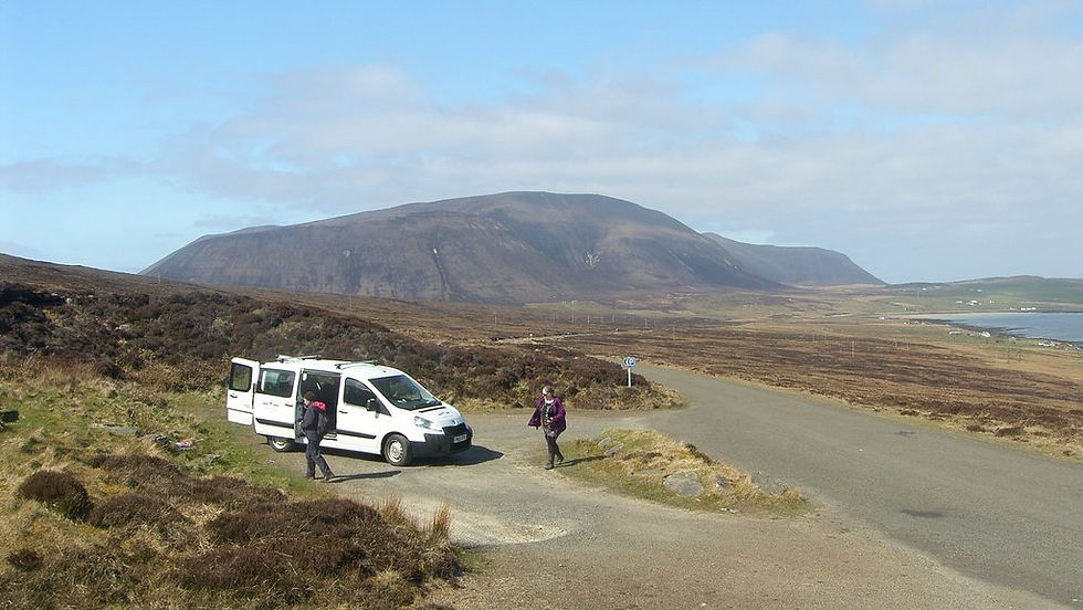 Tour Vehicle in the Hills of Hoy