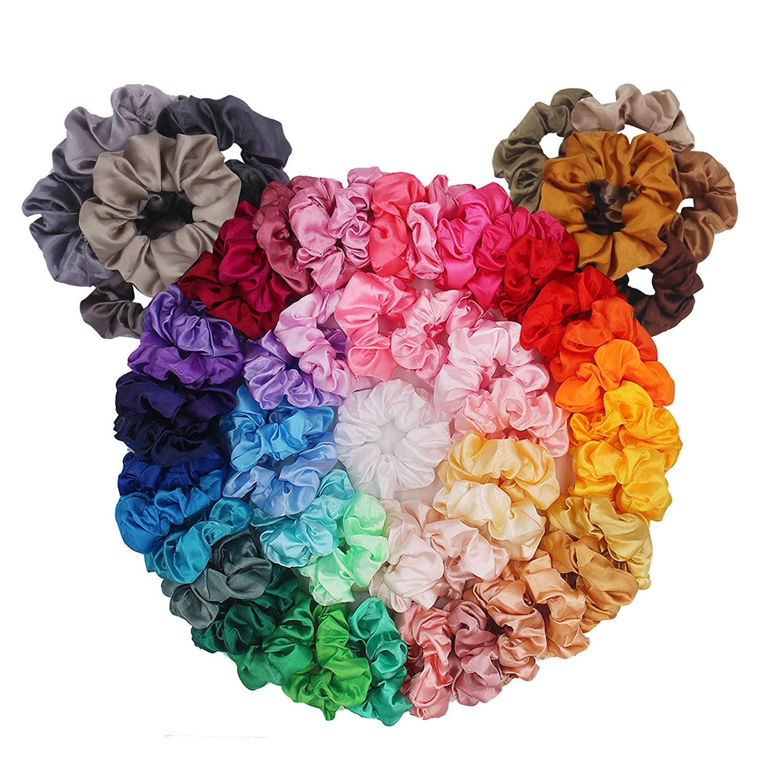 Plain Satin Scrunchies