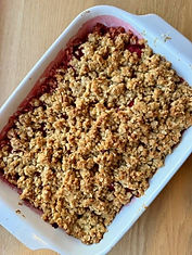 Croustillant aux fraises congelées