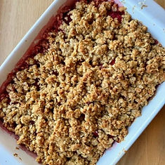 Croustillant aux fraises congelées