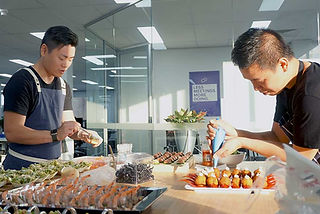 chef kwon cooking for office catering
