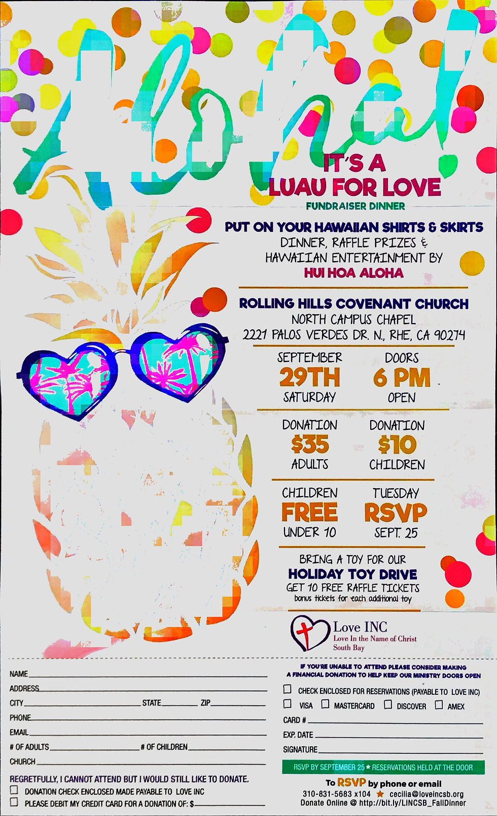Love Inc Luau Flyer