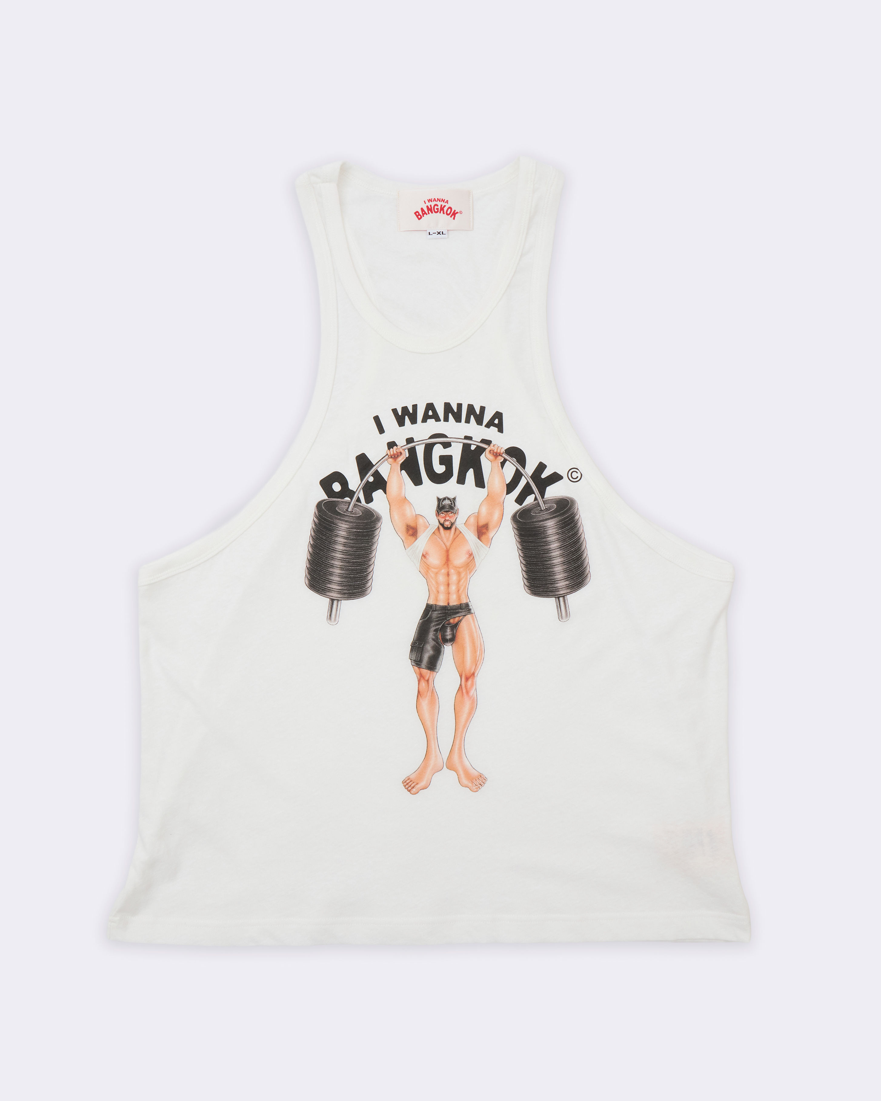 White GYM Bro Muscle tank