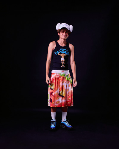 i wanna bangkok イチゴ　パンツ　短パン　サイズ1 Red Strawberry Honey Shorts | IWANNABANGKOK