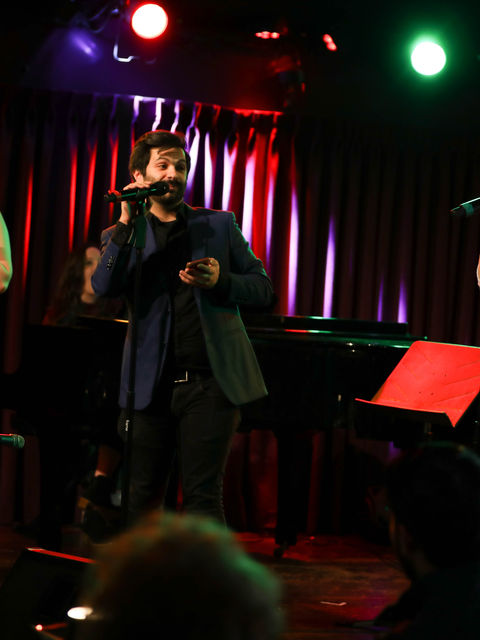Emcee, Cabaret on the Couch LIVE: Home for the Holidays at Green Room 42 (with Dani Joseph and Alex Petti - photo by Emily Croft)