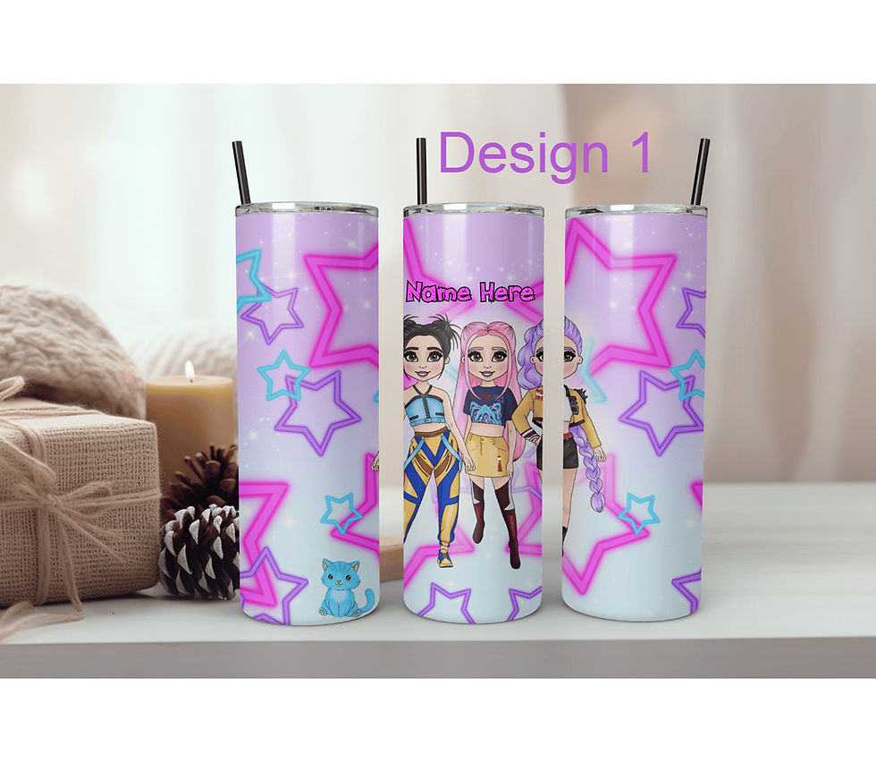 Personalised 20oz K-pop inspired tumbler with star design