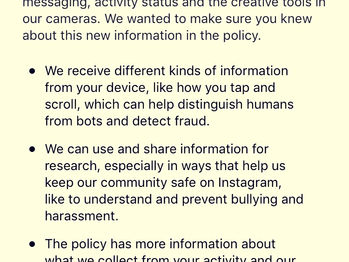 Instagram collects device info like how you tap & scroll