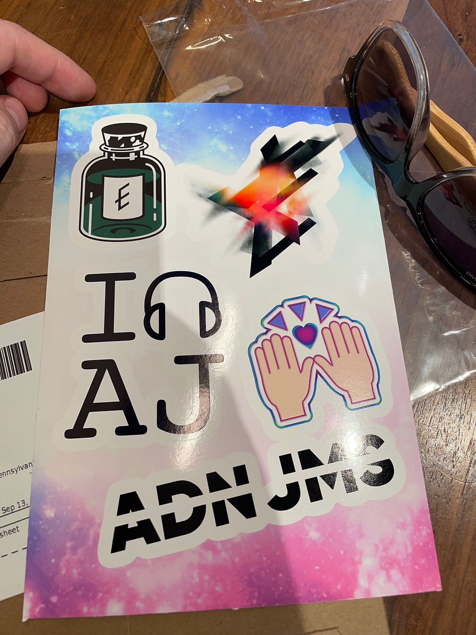Thumbnail: AJ Sticker sheet