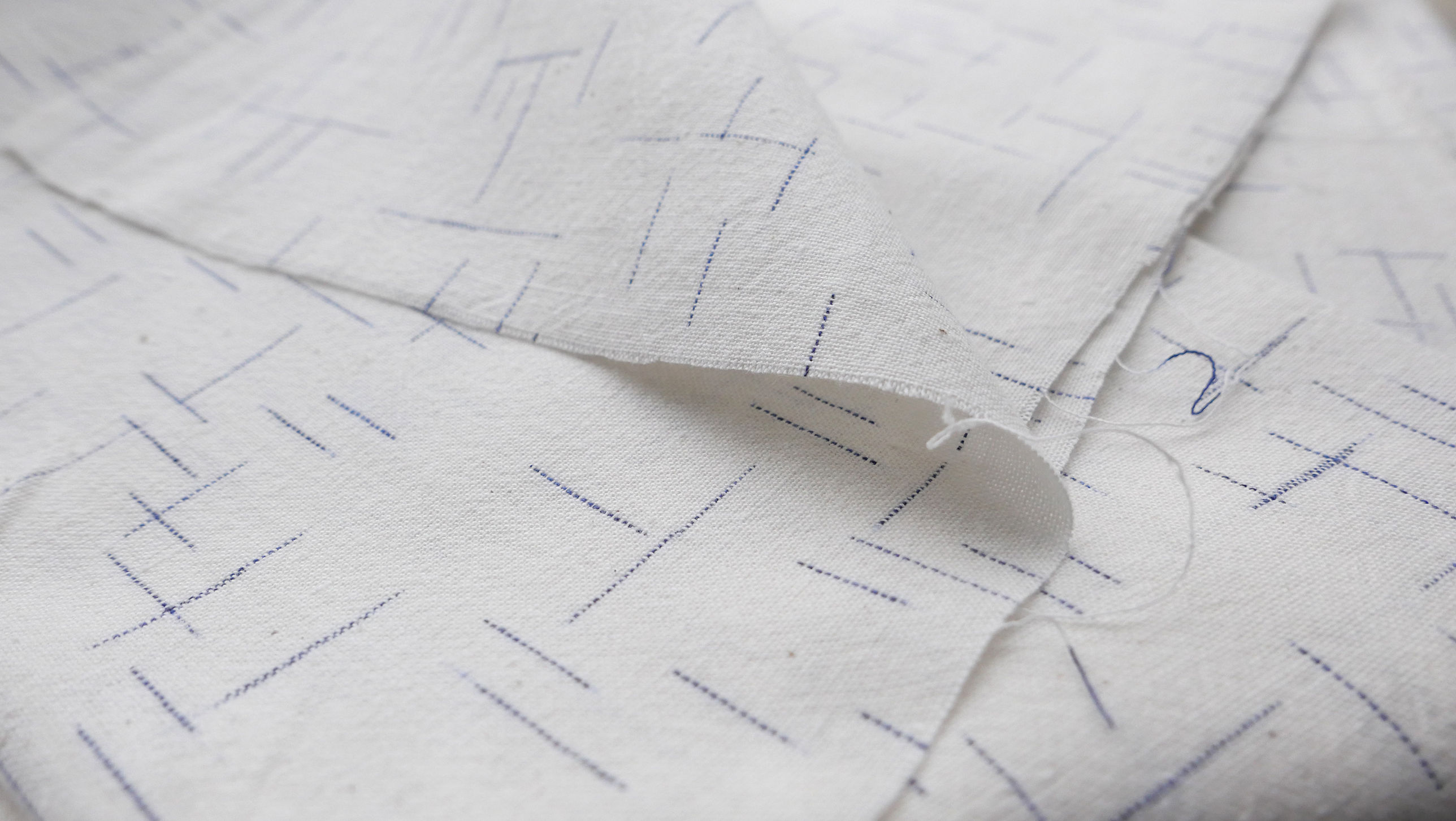 Indigo Ikat ecru 1 Stk