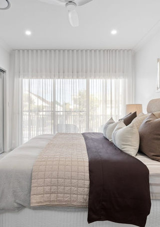 Sheer curtains in Bedroom