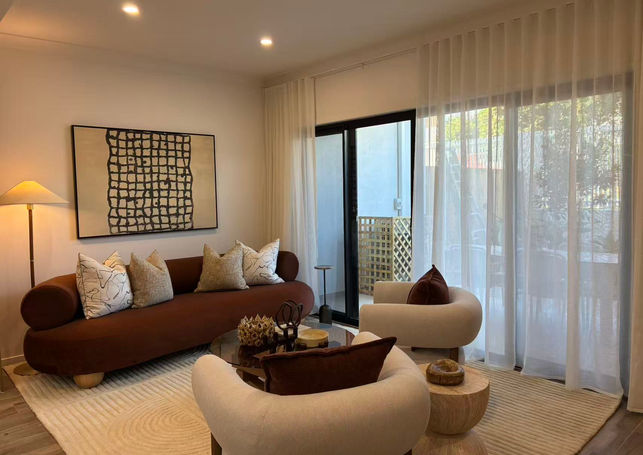 Sheer curtains in Living room