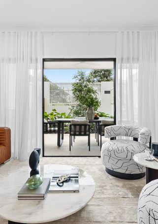 Sheer curtains in Living Room