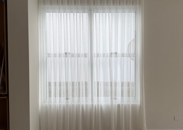 Sheer curtains in Living room