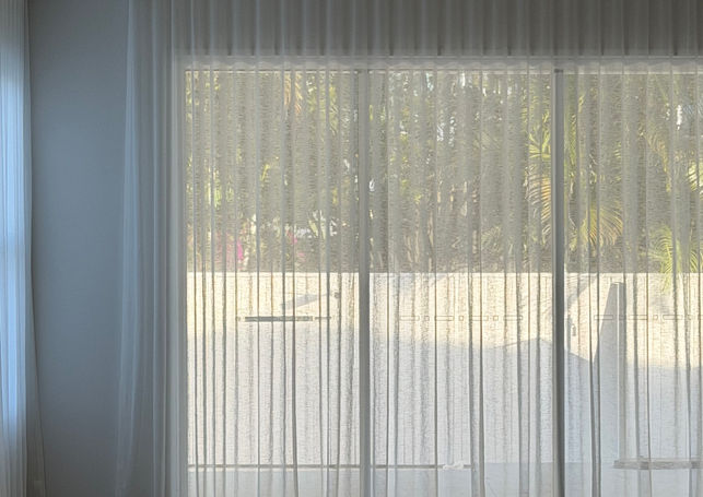 Sheer curtains in Living room