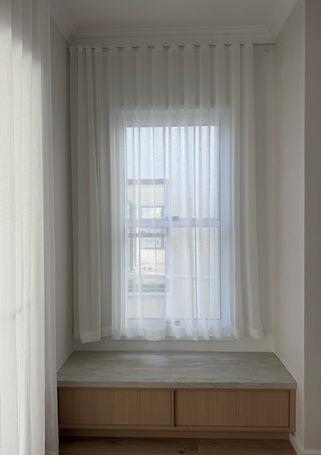 Sheer curtains in Living room