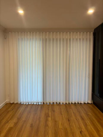 Sheer curtain in living room
