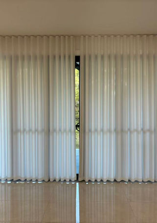 Sheer curtain in living room