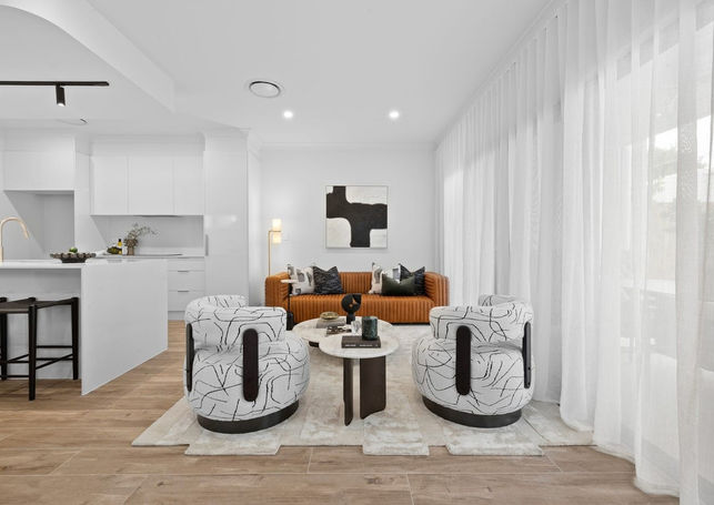 Sheer curtains in Living Room