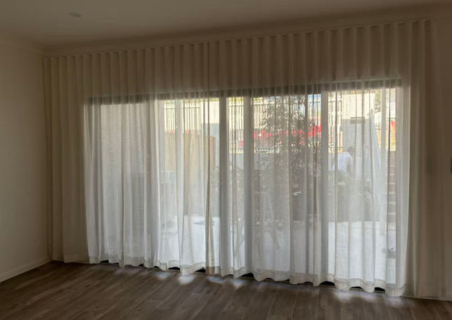Sheer curtain in bedroom