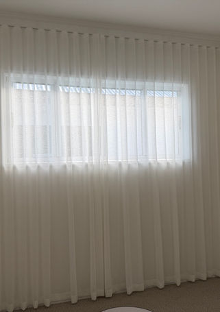Sheer curtains in Bedroom