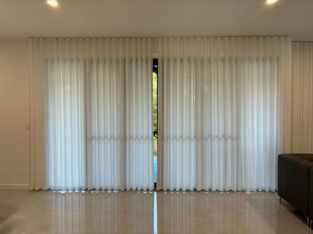 Sheer curtain in living room