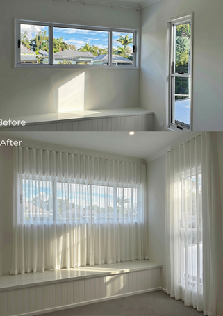 Sheer white curtains