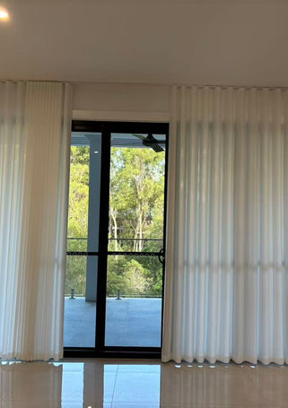 Sheer curtain in living room