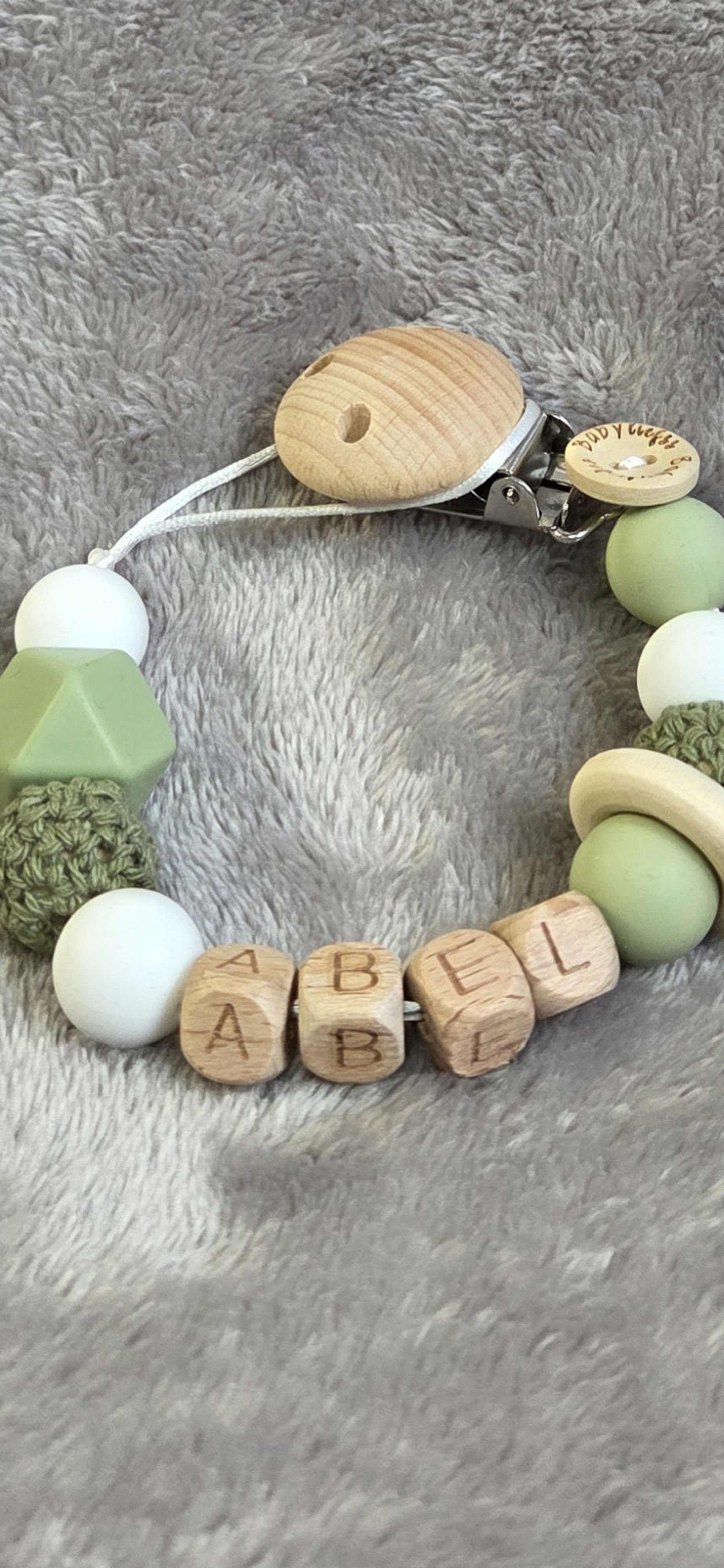 Speenkoord met naam - eigen ontwerp