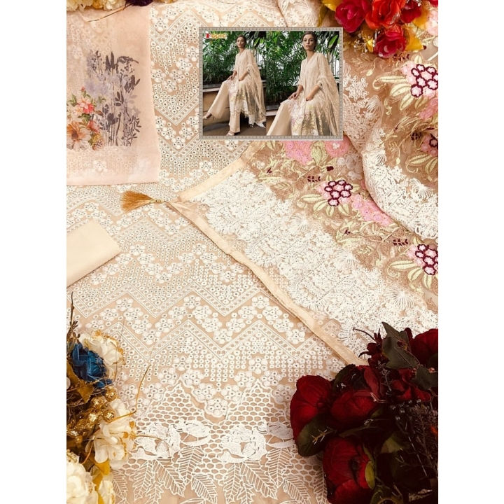 Thumbnail: Chiffon Chikankaari Unstitched