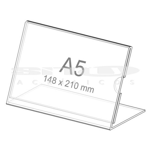 Display L - Horizontal - Tam.: A5 (148 x 210 mm) - Com fundo