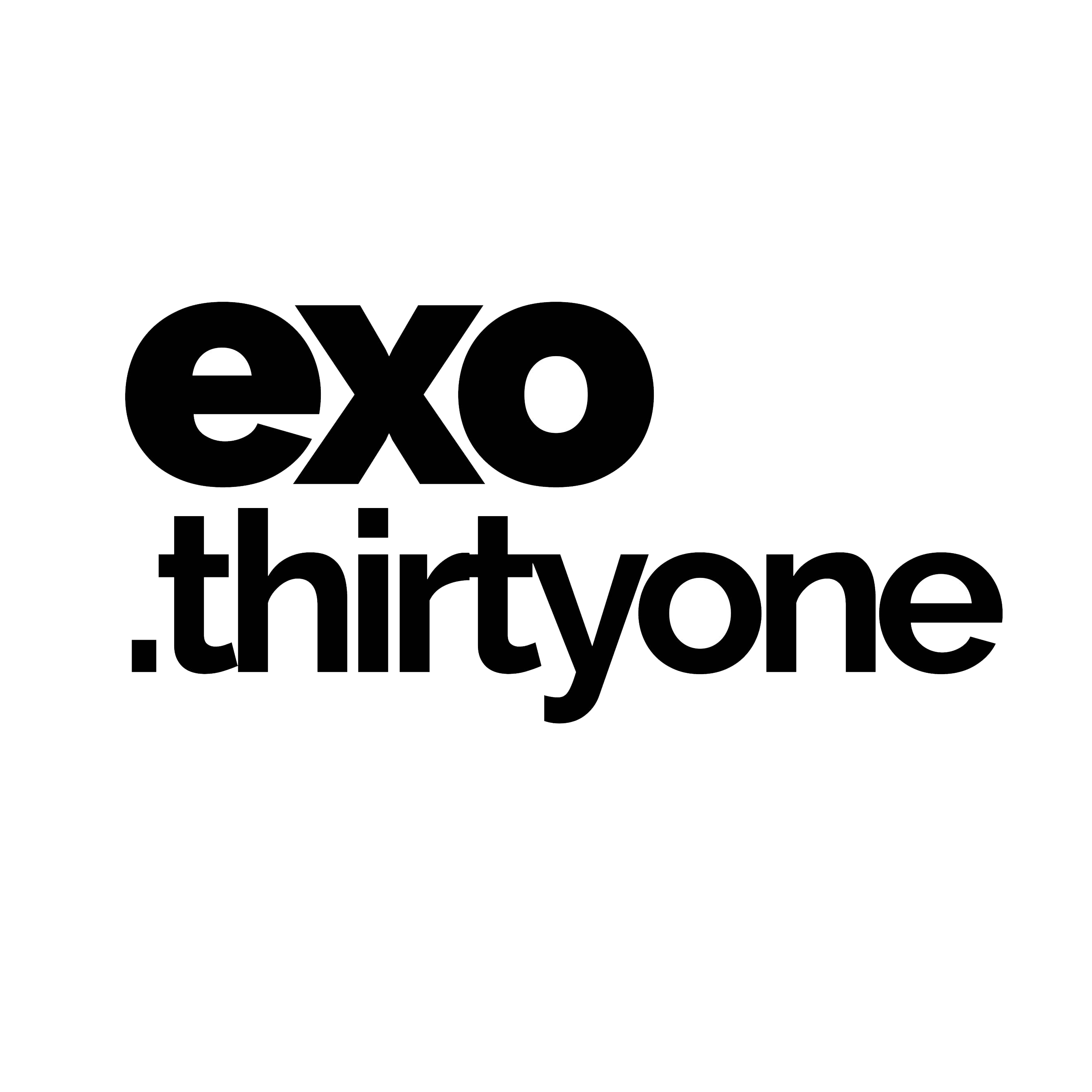 Black on White exo31 logo