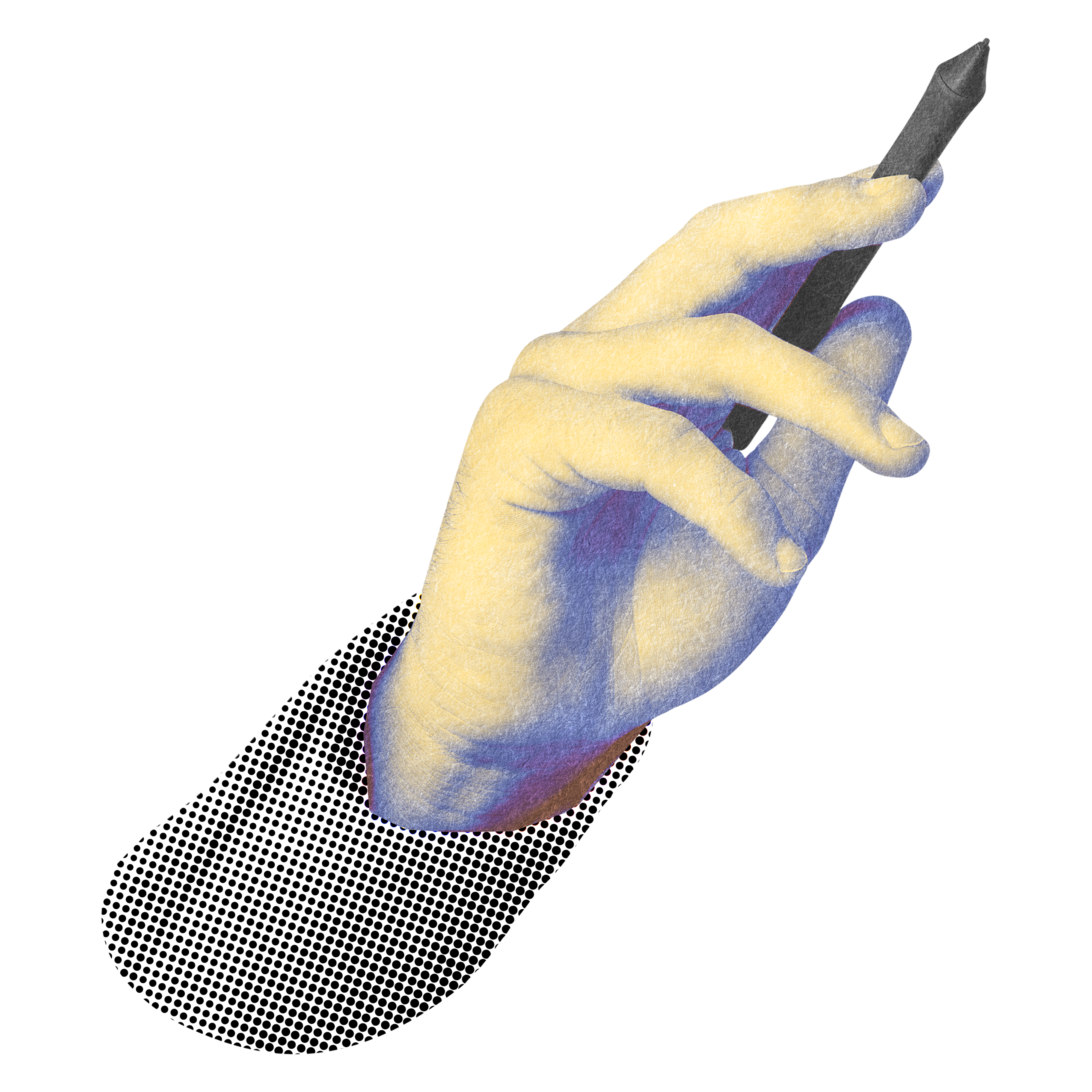 businessmans hand png holding stylus sticker transparent background