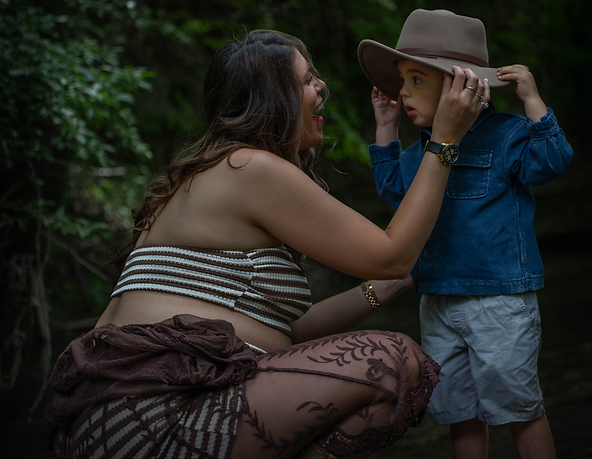 Mother and son Portrait in the water photographed by the lifestyle photographer Untamed Spirit Imagery