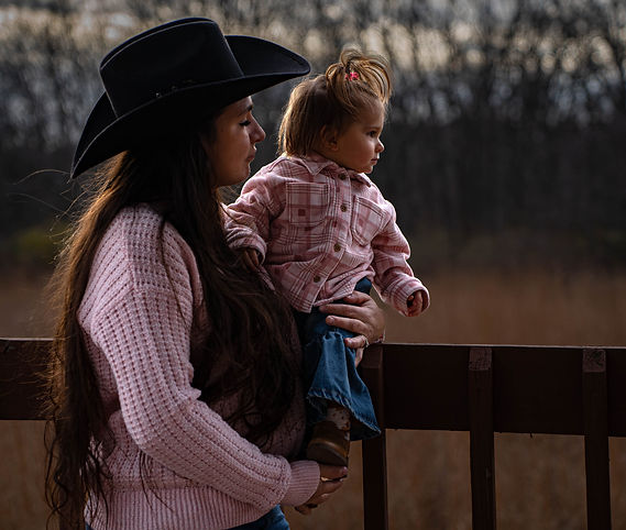 Western mother and daughter portrait photographed by the western lifestyle photographer Untamed Spirit Imagery