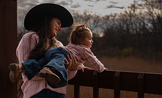 Western mother and daughter portrait photographed by the western lifestyle photographer Untamed Spirit Imagery