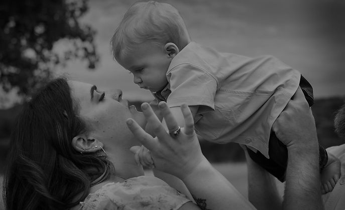 Black and white family mother and son Portrait photographed by the lifestyle photographer Untamed Spirit Imagery