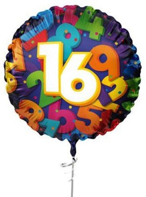 Heliumballon Rond cijfer 16