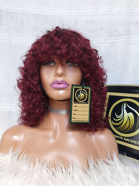 Fringe style curly Wig 
