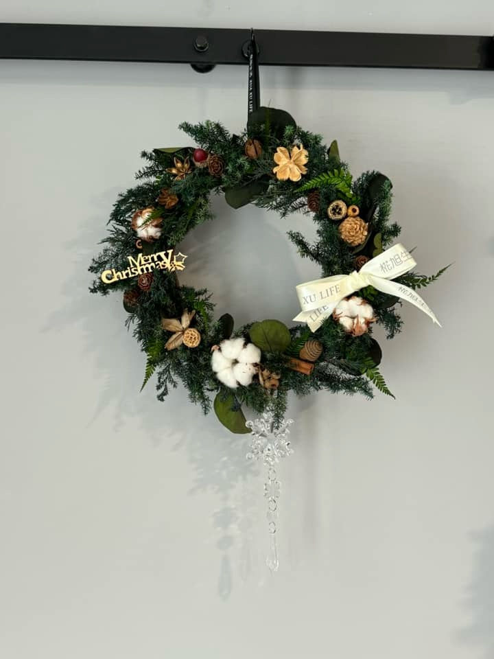 縮圖：永生雪松聖誕花圈（L)