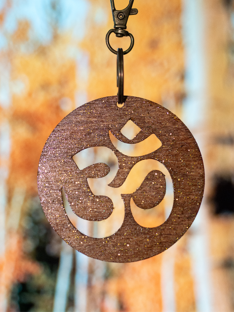 Thumbnail: Aum Speckled Place-A-Blessing Keychain Ornament