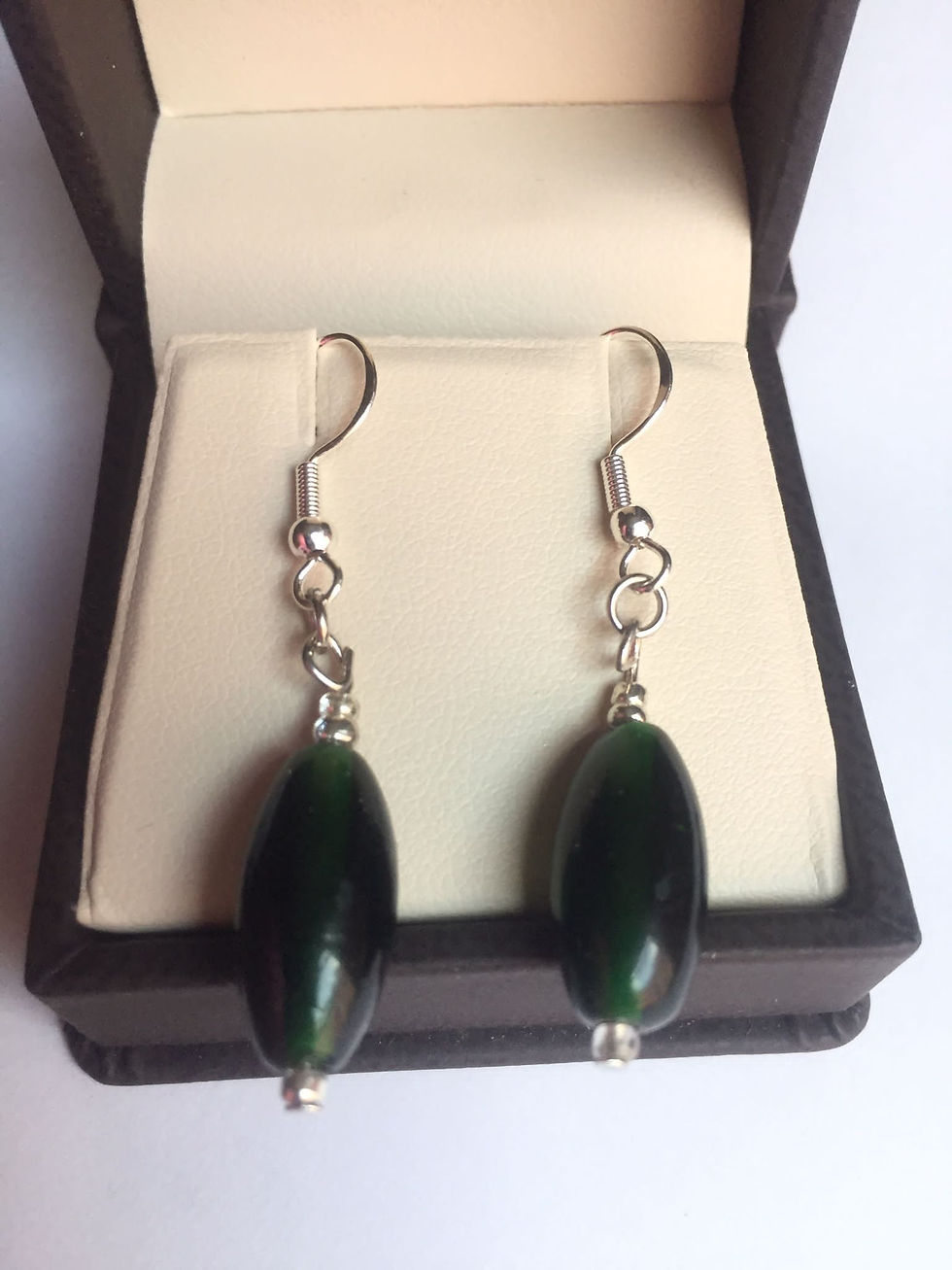 Miniature : Ensemble perles verte en verres tchèques 