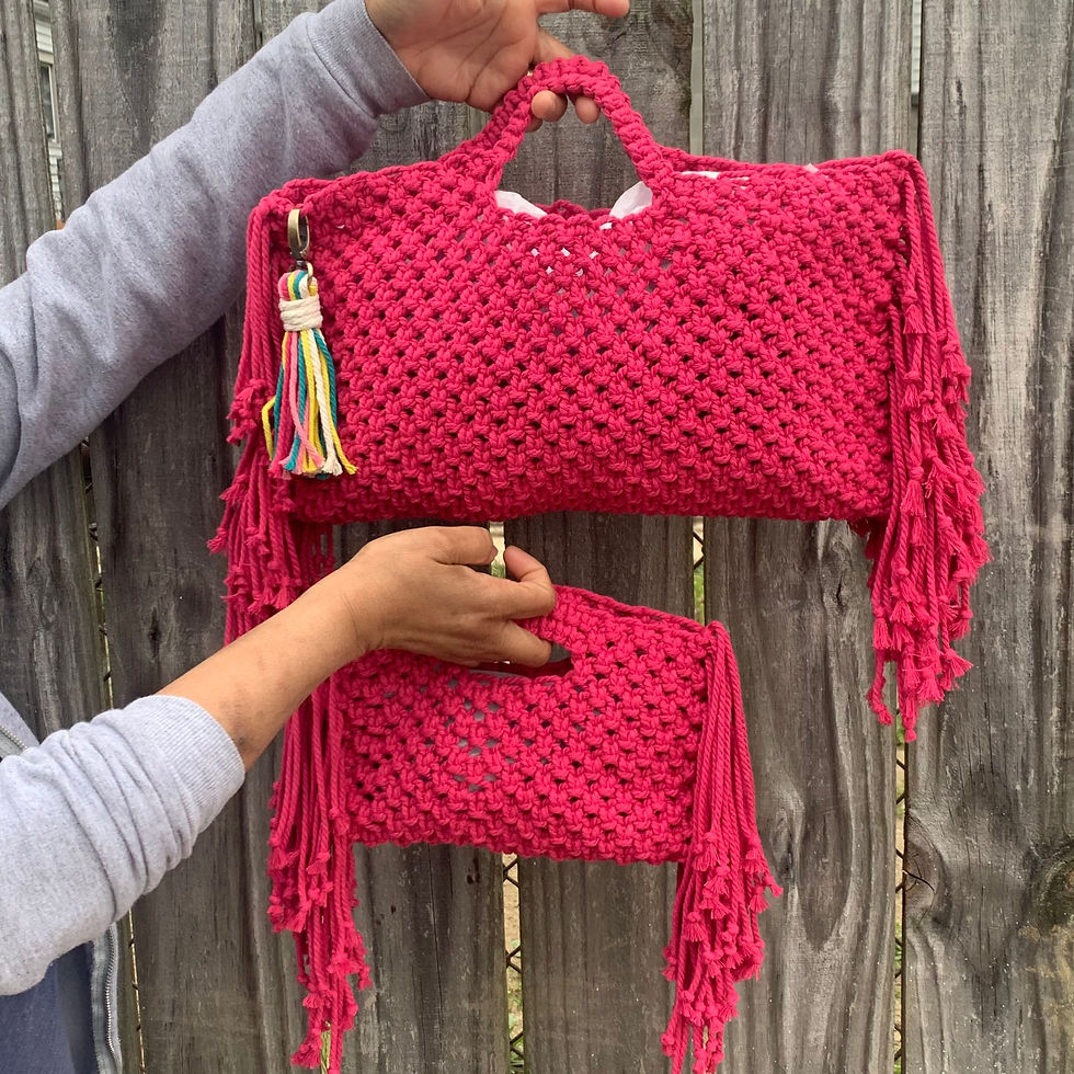 Miniature : sac à franges avec bandoulière+porte-clés 
