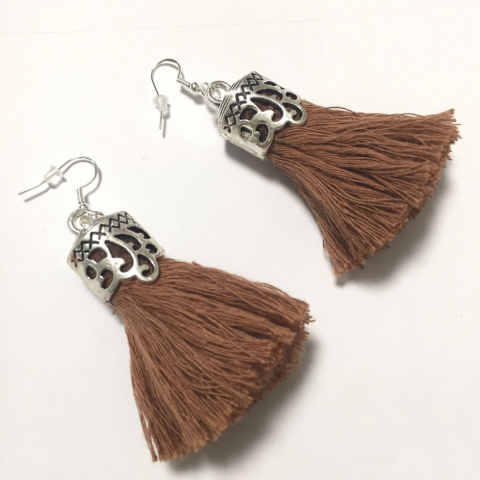 Miniature : Boucles d’oreille marron caramel