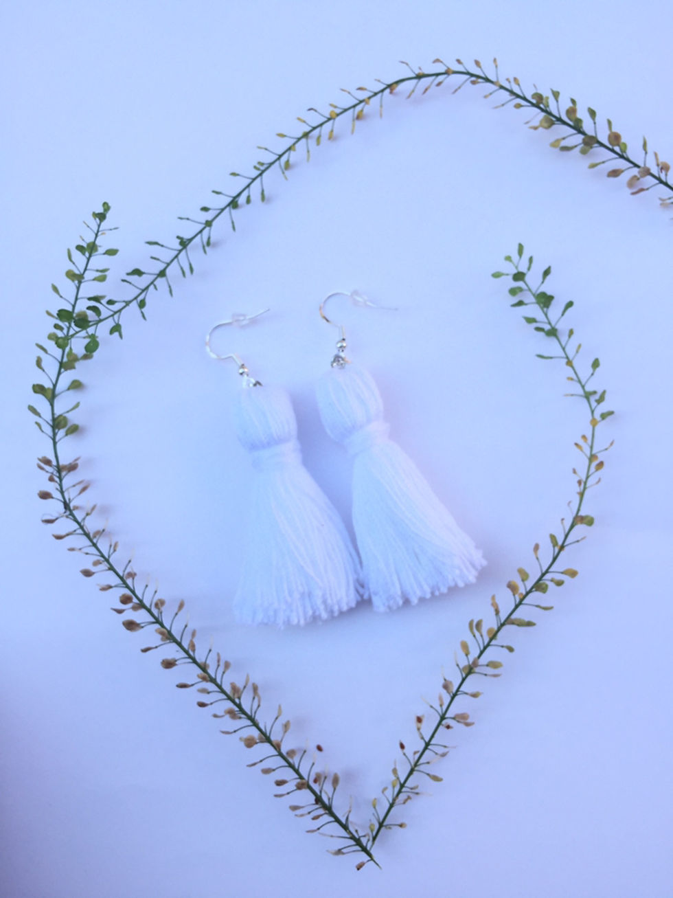 Miniatura: Boucles pompons blanche 